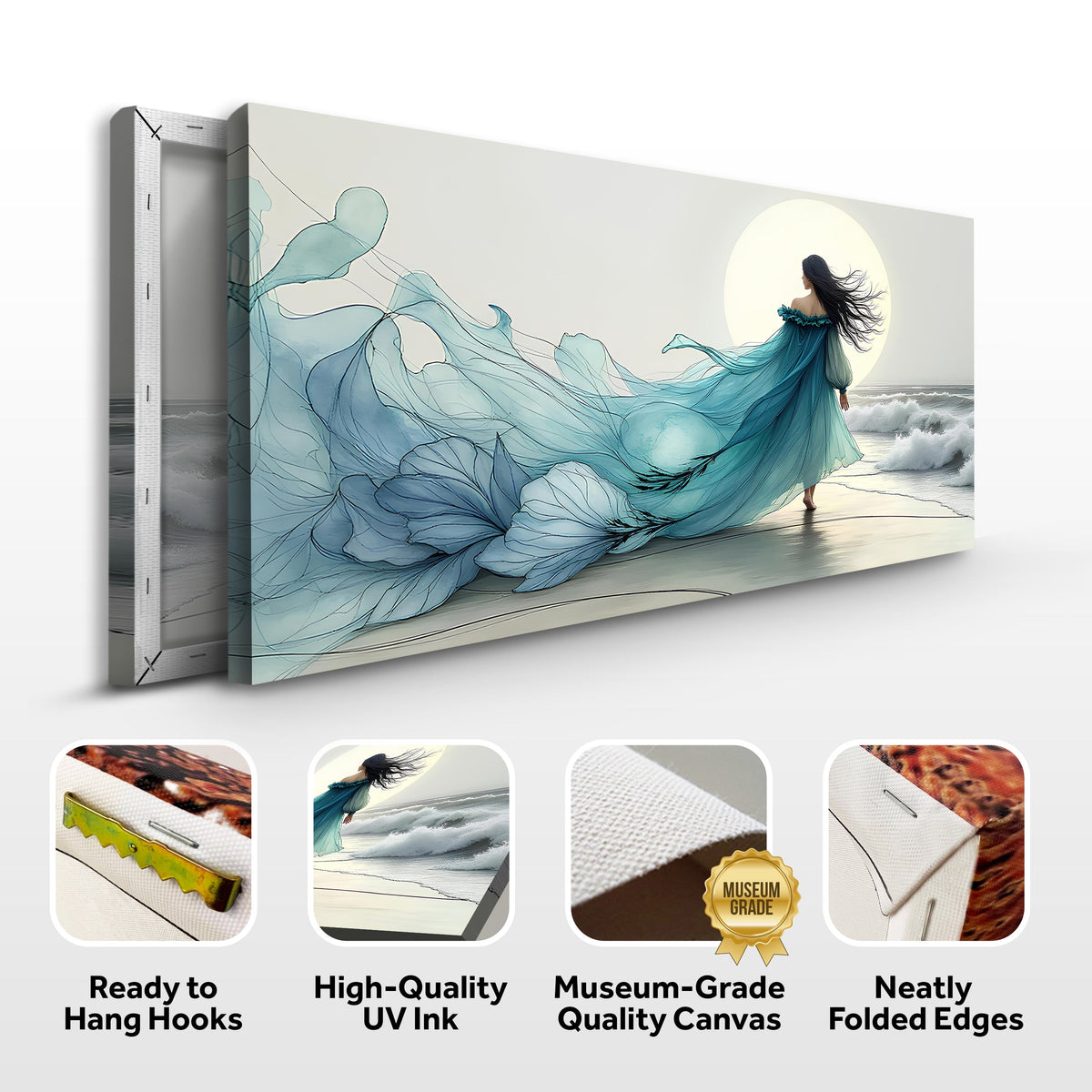 Ocean Motion Abstract Canvas