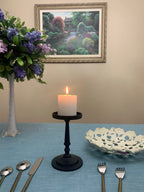 Matte Black Pillar Candle Holder