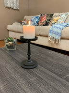 Matte Black Pillar Candle Holder
