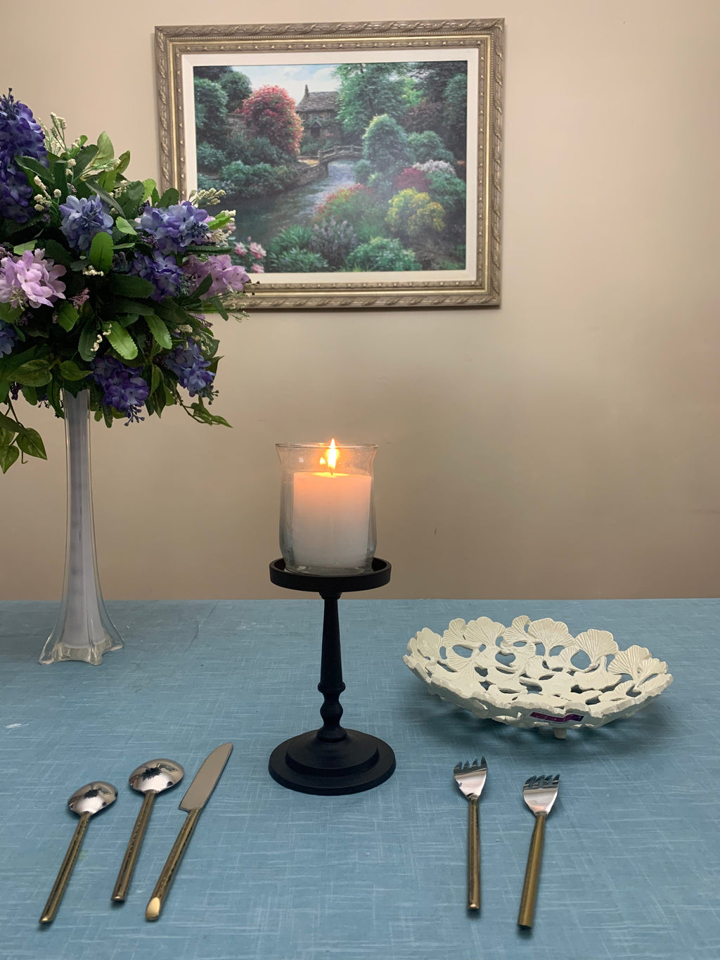 Matte Black Pillar Candle Holder