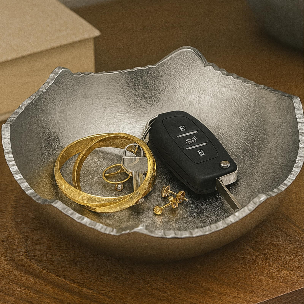 Silver Moon Hammered Centerpiece Bowl