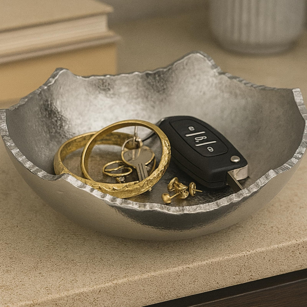 Silver Moon Hammered Centerpiece Bowl