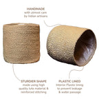 Woven Jute Planter Baskets — Set of 2