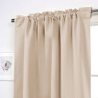 Beige Thermal Blackout Curtains — Set of 2