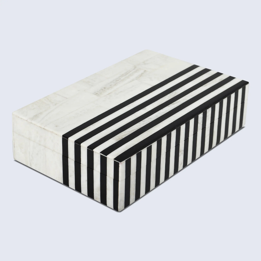 Black & White Inlay Decorative Storage Box