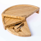 Swiveling Bamboo Charcuterie Board & Knife Set