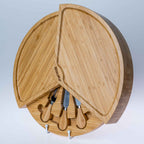 Swiveling Bamboo Charcuterie Board & Knife Set