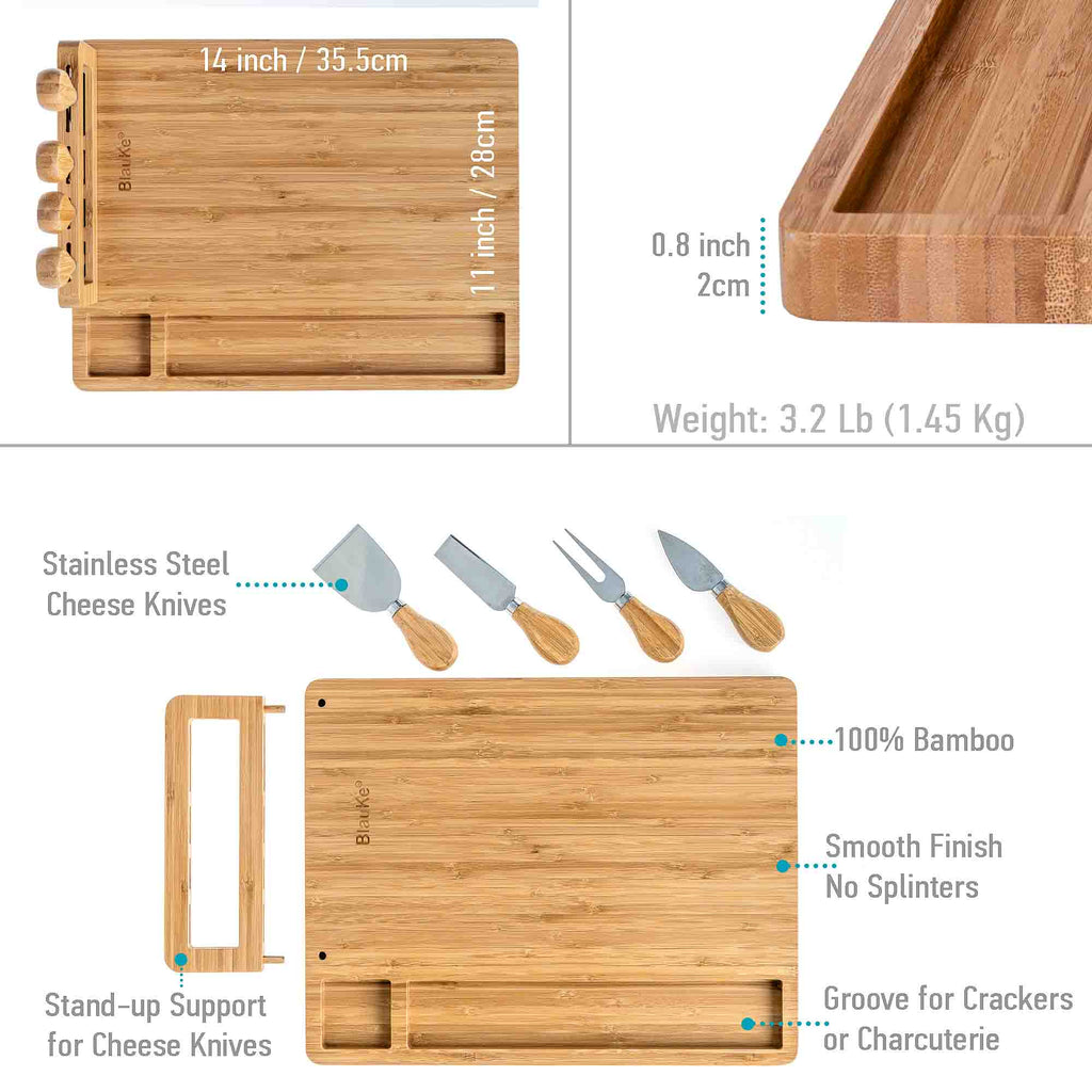 Bamboo Charcuterie Board & Knife Set