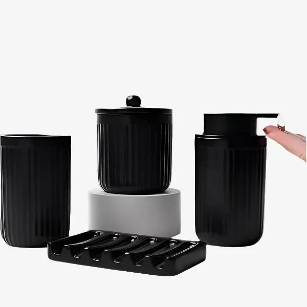 Pockmark Ceramic Bathroom Accessory Set