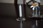 Silver Flower Candle Holder