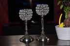 Crystal Hurricane Candle Holder Set