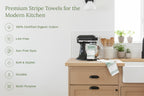 Everyday Striped Cotton Kitchen Towels — Set of 6