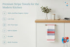 Everyday Striped Cotton Kitchen Towels — Set of 6