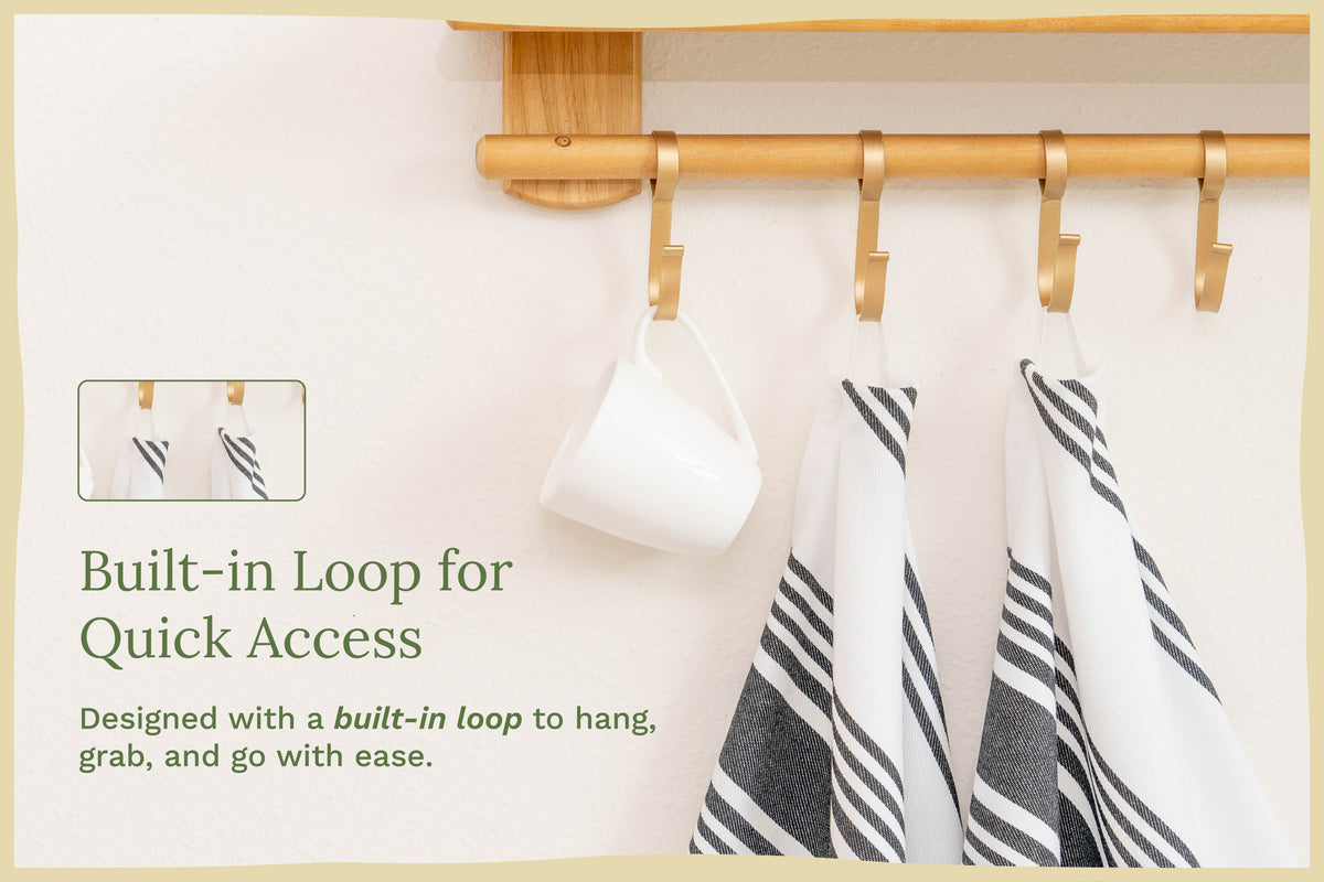 Everyday Striped Cotton Kitchen Towels — Set of 6