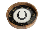 Equestrian Horseshoe Round Tray