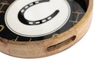 Equestrian Horseshoe Round Tray