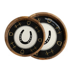 Equestrian Horseshoe Round Tray