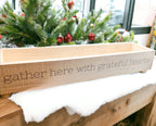 Gather Rustic Wooden Centerpiece Tray — 20 × 12 in.