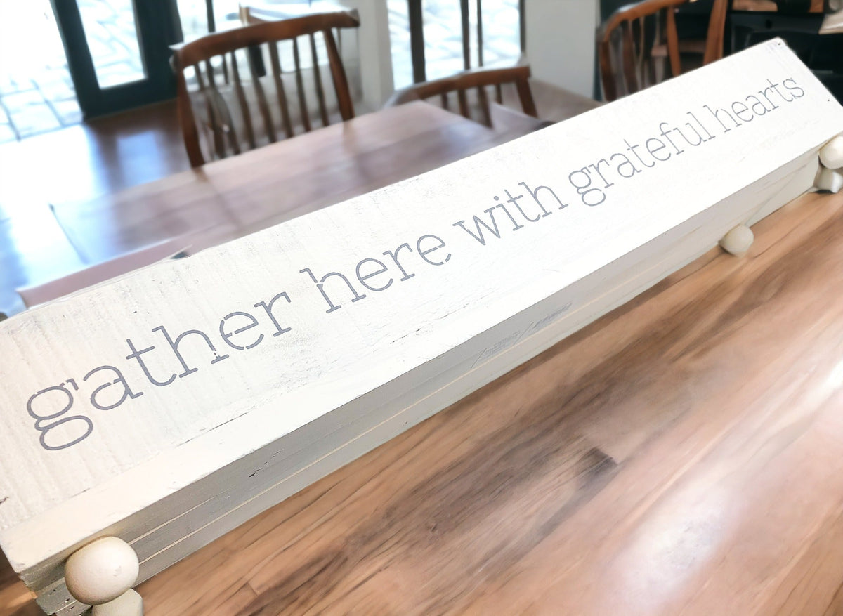 Gather Rustic Wooden Centerpiece Tray — 20 × 12 in.
