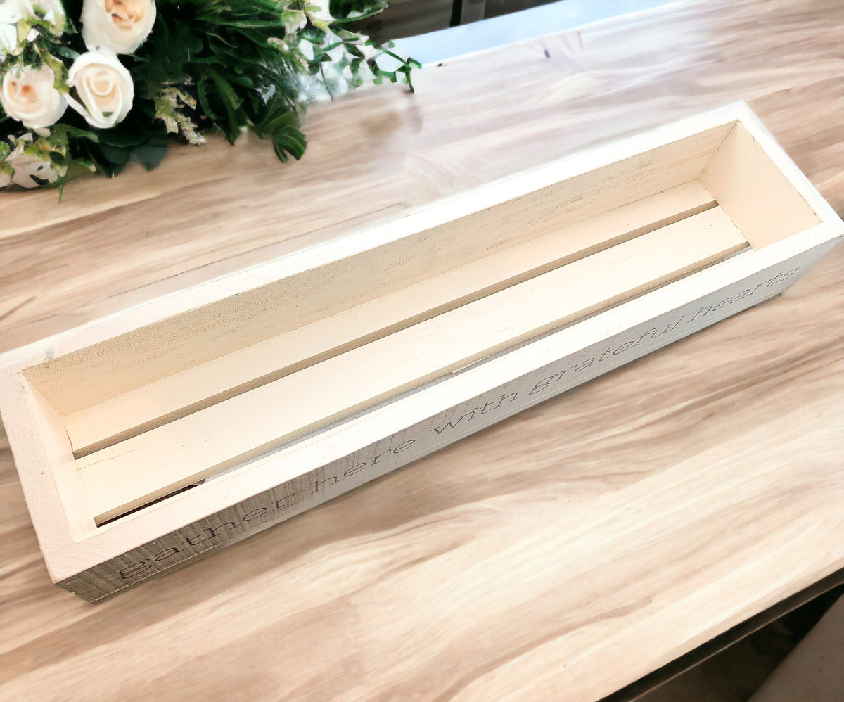 Gather Rustic Wooden Centerpiece Tray — 20 × 12 in.