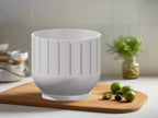 Fluted Indoor Planter with Drainage