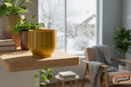 Fluted Indoor Planter with Drainage