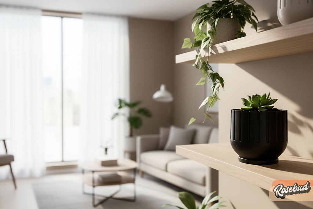 Fluted Indoor Planter with Drainage