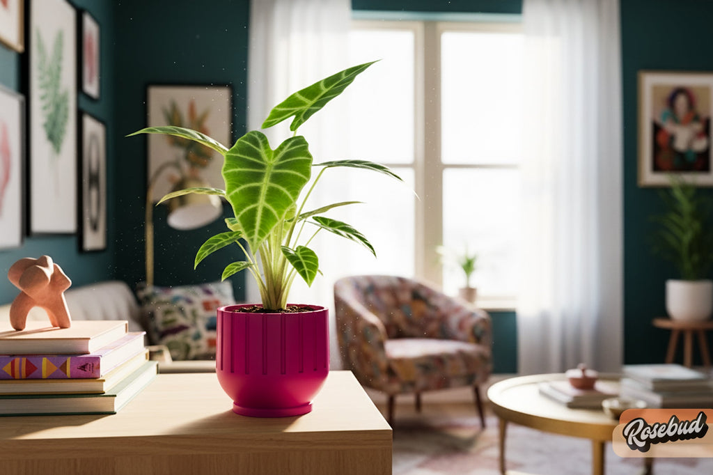 Fluted Indoor Planter with Drainage