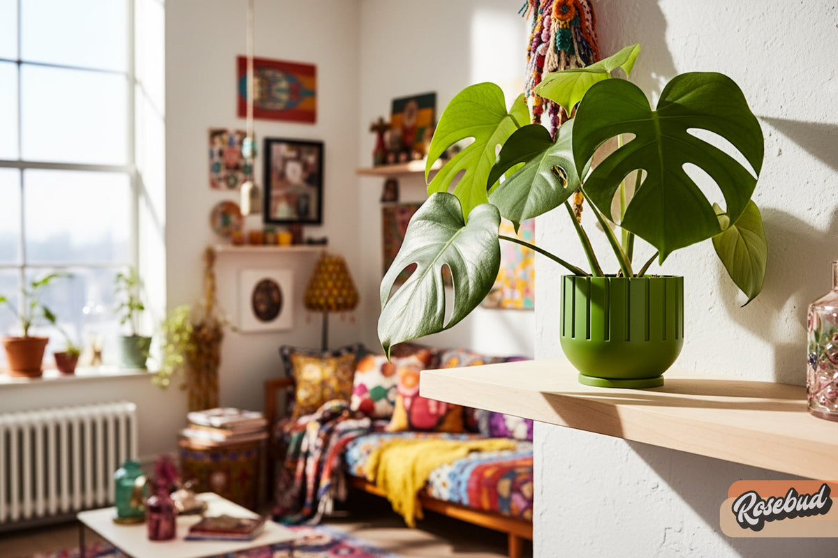Fluted Indoor Planter with Drainage