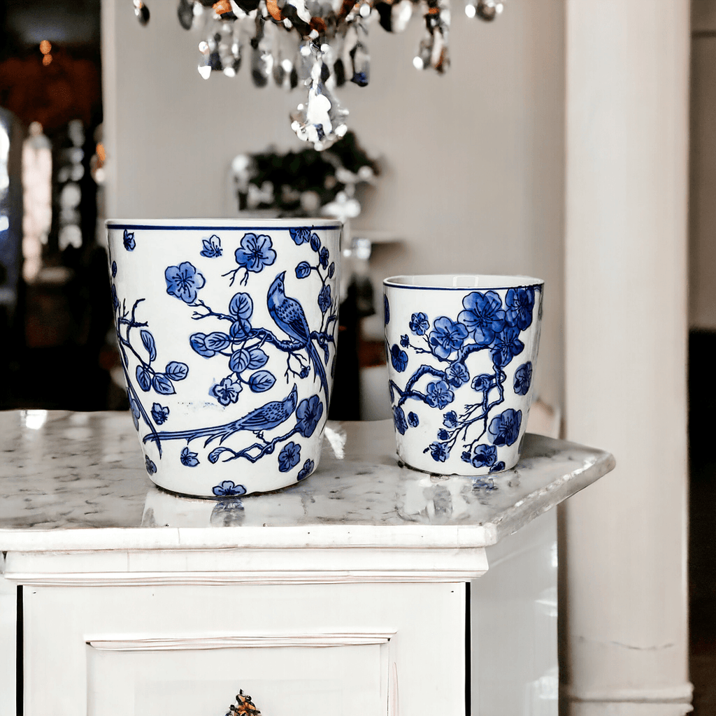 Blue & White Chinoiserie Porcelain Vase