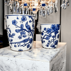 Blue & White Chinoiserie Porcelain Vase