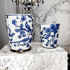 Blue & White Chinoiserie Porcelain Vase