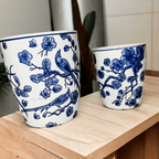 Blue & White Chinoiserie Porcelain Vase