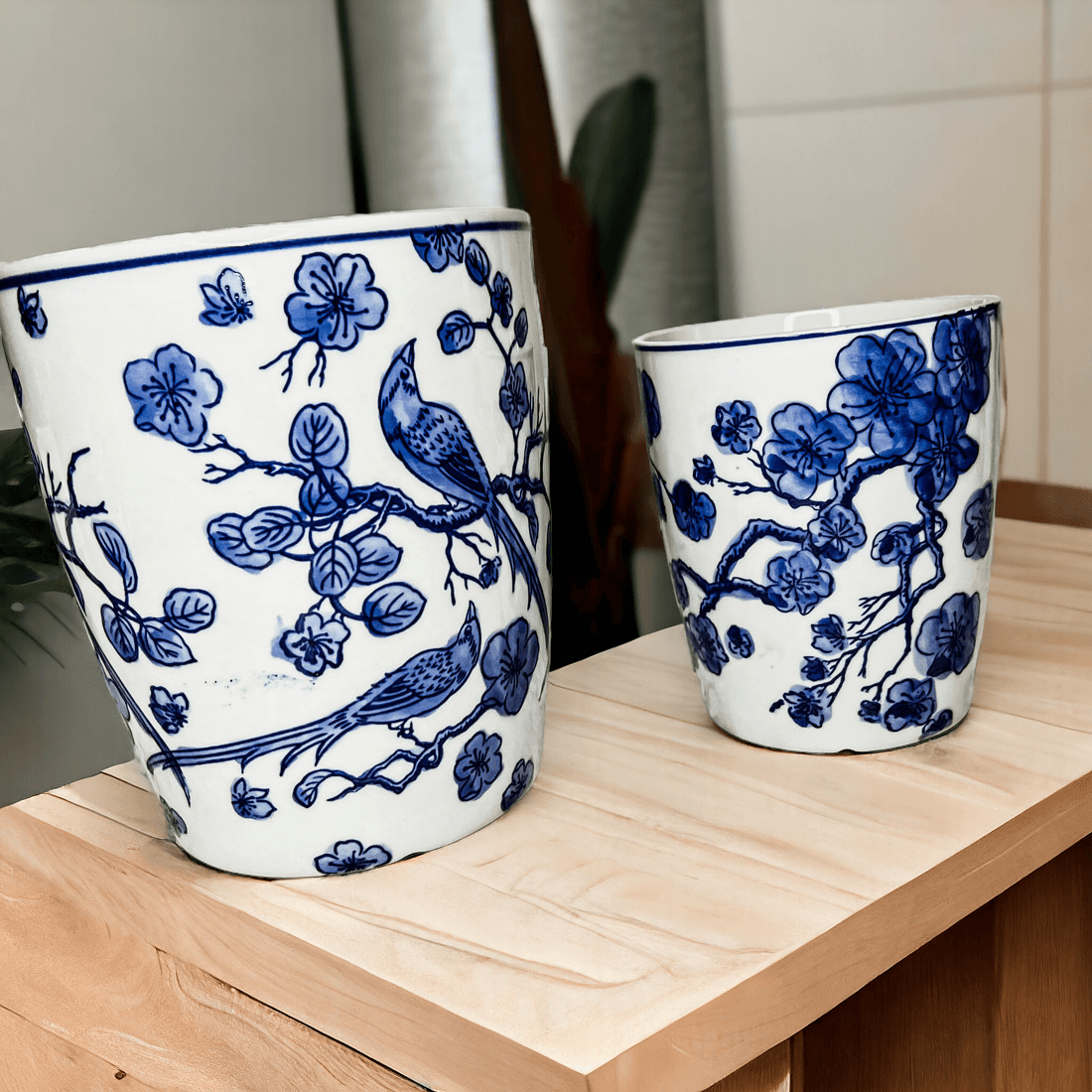 Blue & White Chinoiserie Porcelain Vase