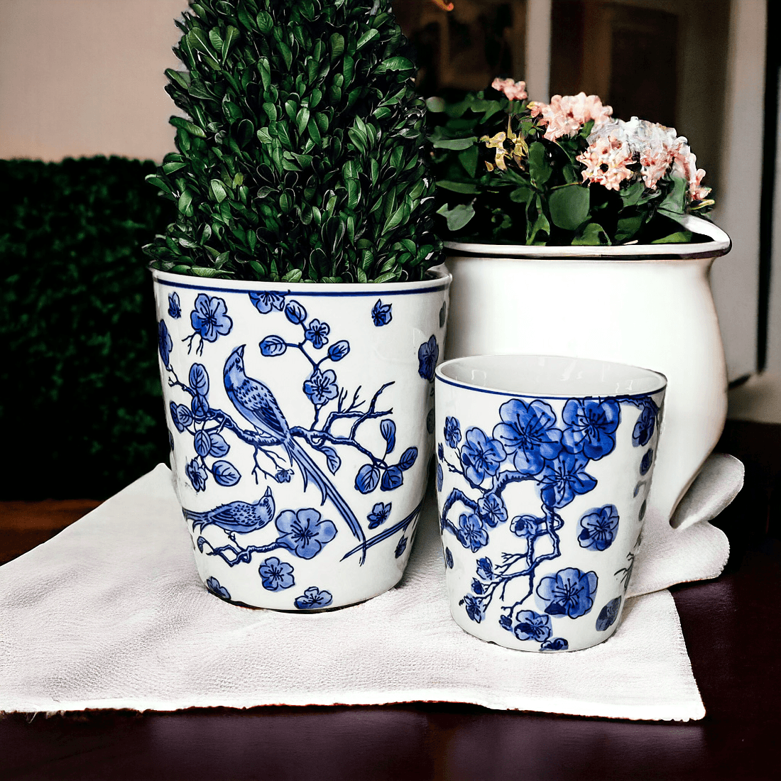 Blue & White Chinoiserie Porcelain Vase