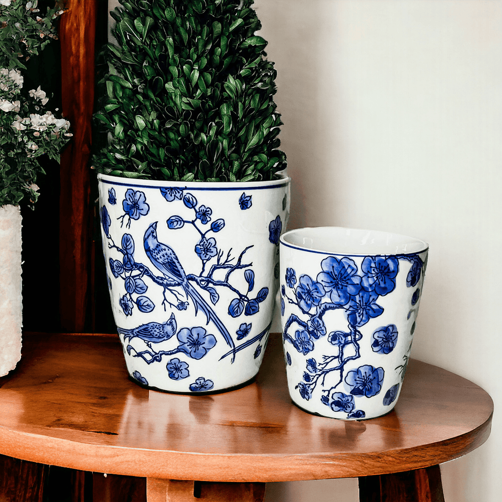 Blue & White Chinoiserie Porcelain Vase