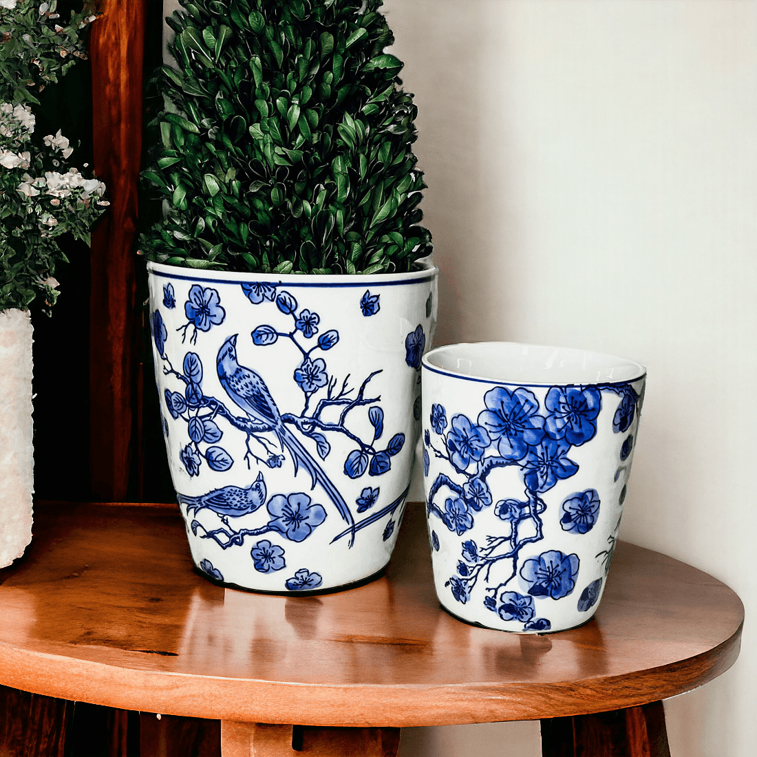 Blue & White Chinoiserie Porcelain Vase