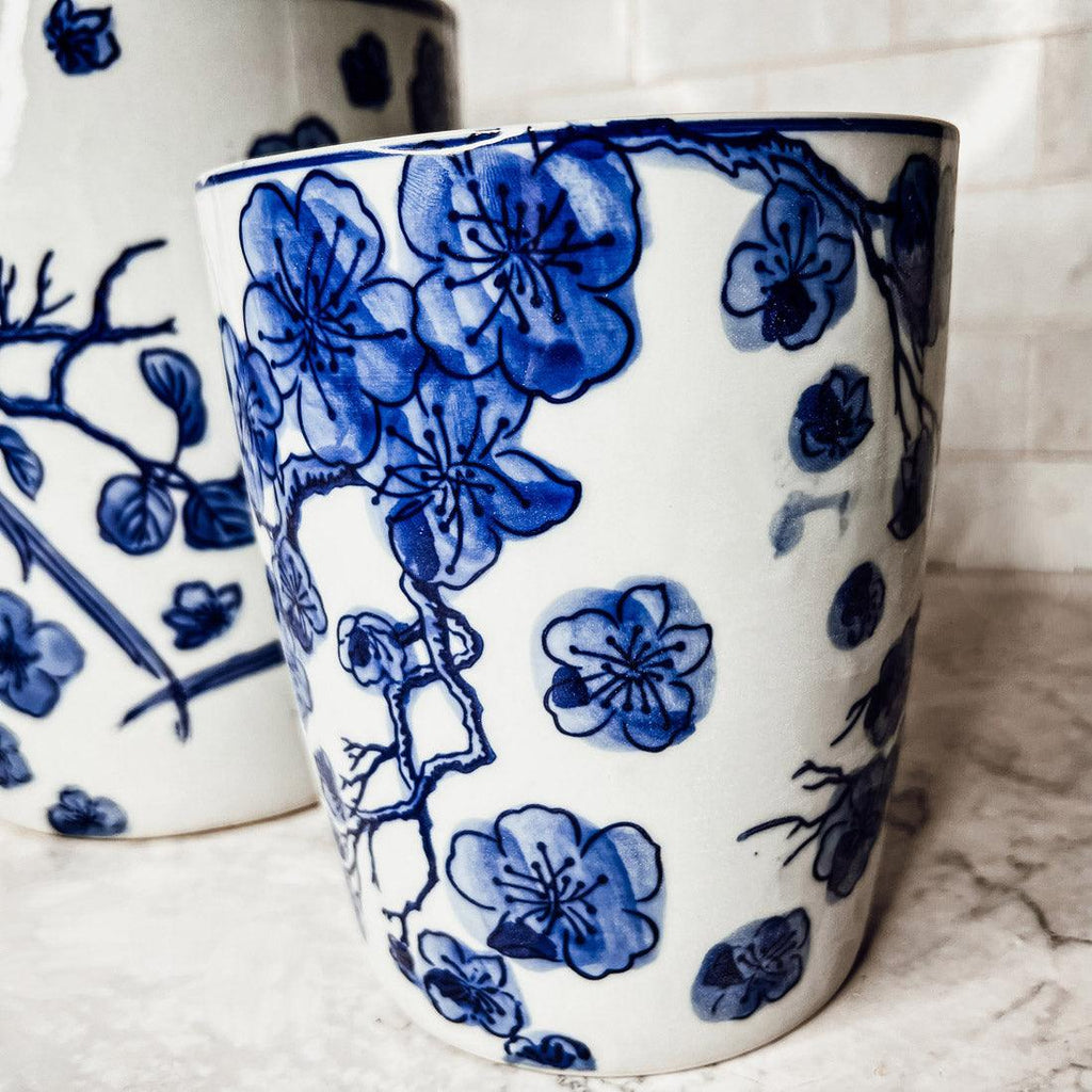 Blue & White Chinoiserie Porcelain Vase