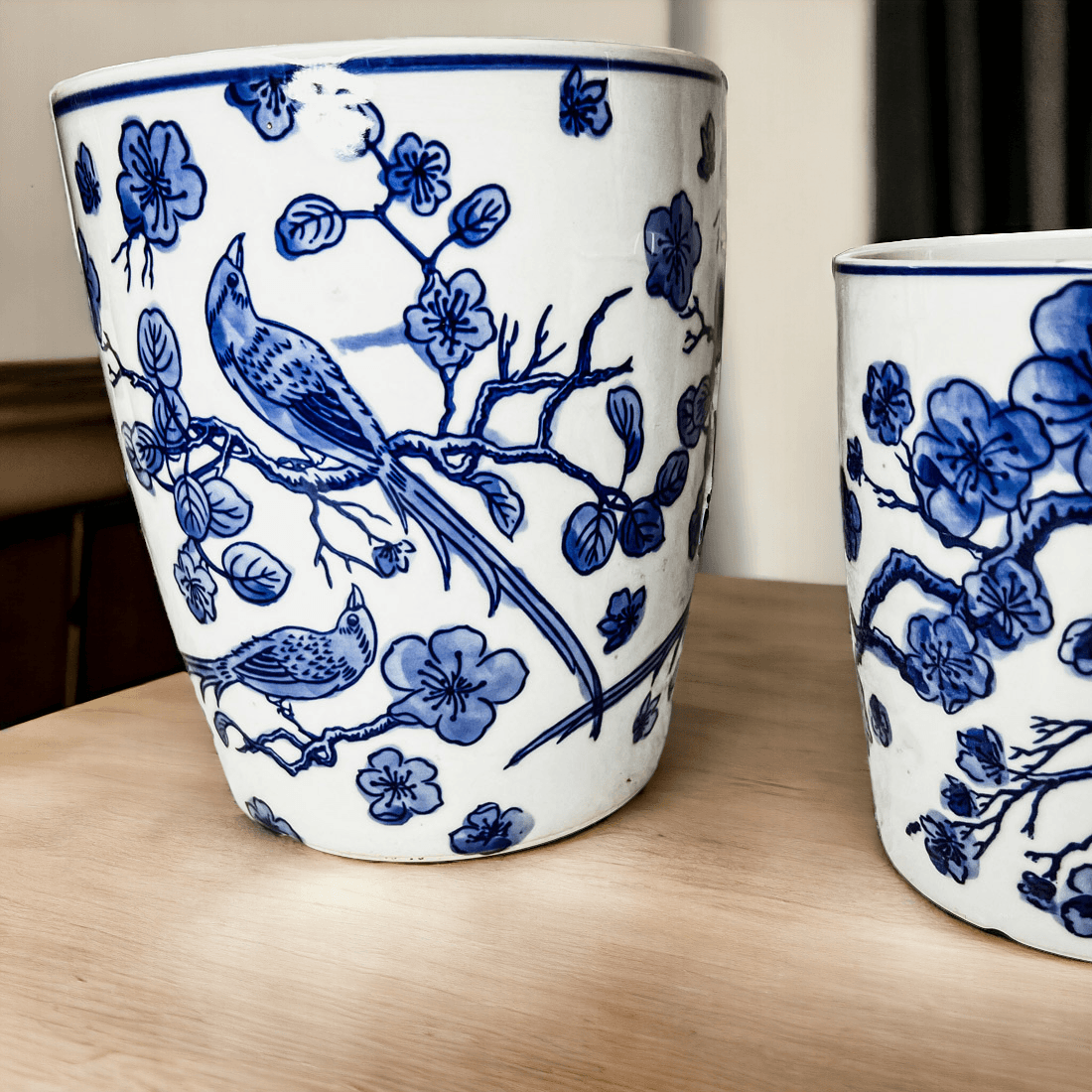 Blue & White Chinoiserie Porcelain Vase