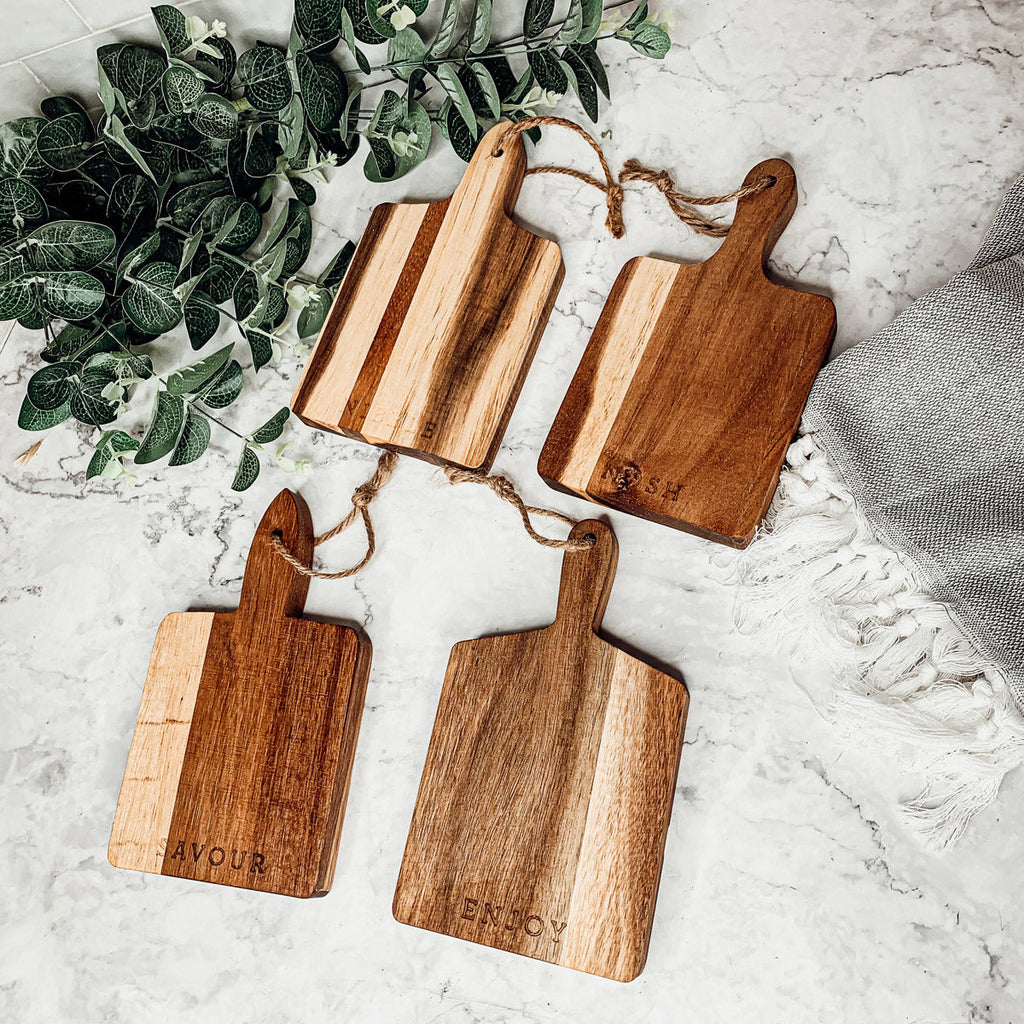 Mini Acacia Charcuterie Boards — Singles or Set of 4 — product view 9