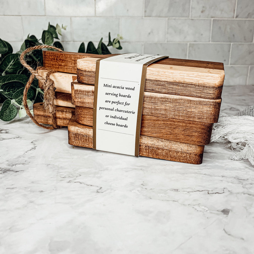 Mini Acacia Charcuterie Boards — Singles or Set of 4 — product view 10