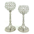 Crystal Hurricane Candle Holder Set