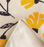DaDa Bedding Yellow Fleur Floral Duvet Cover Set