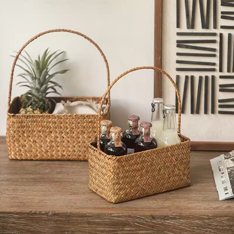 Natural Woven Carry Basket