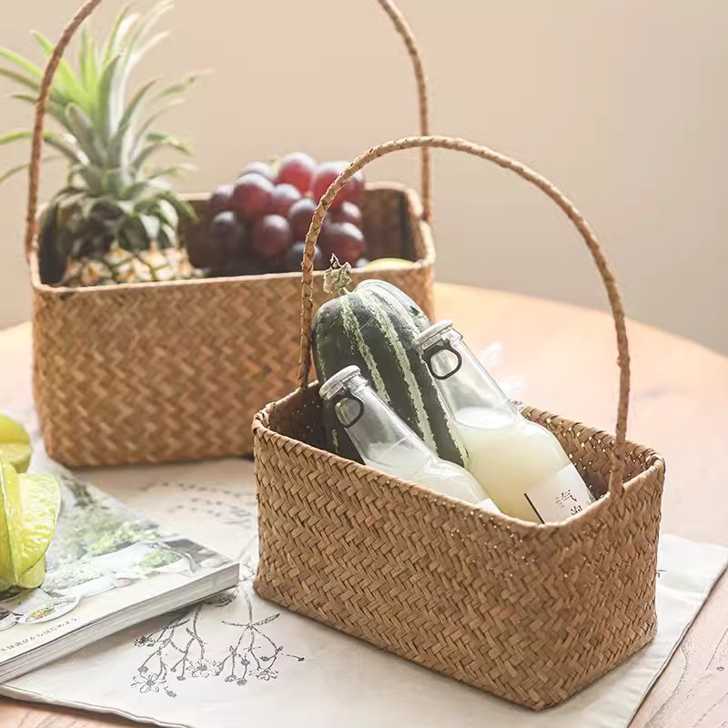 Natural Woven Carry Basket
