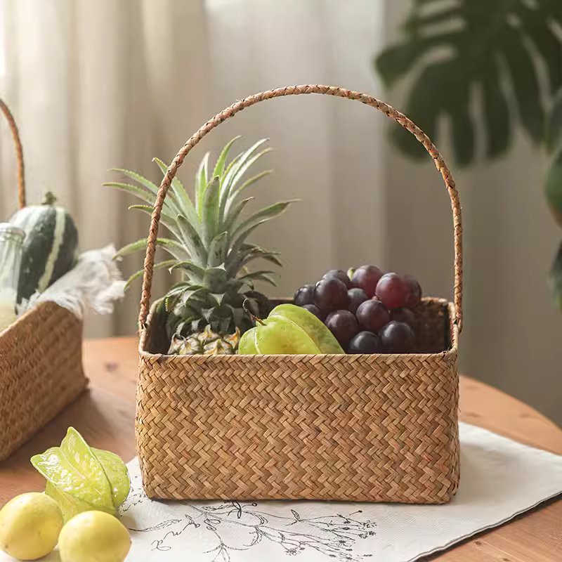 Natural Woven Carry Basket