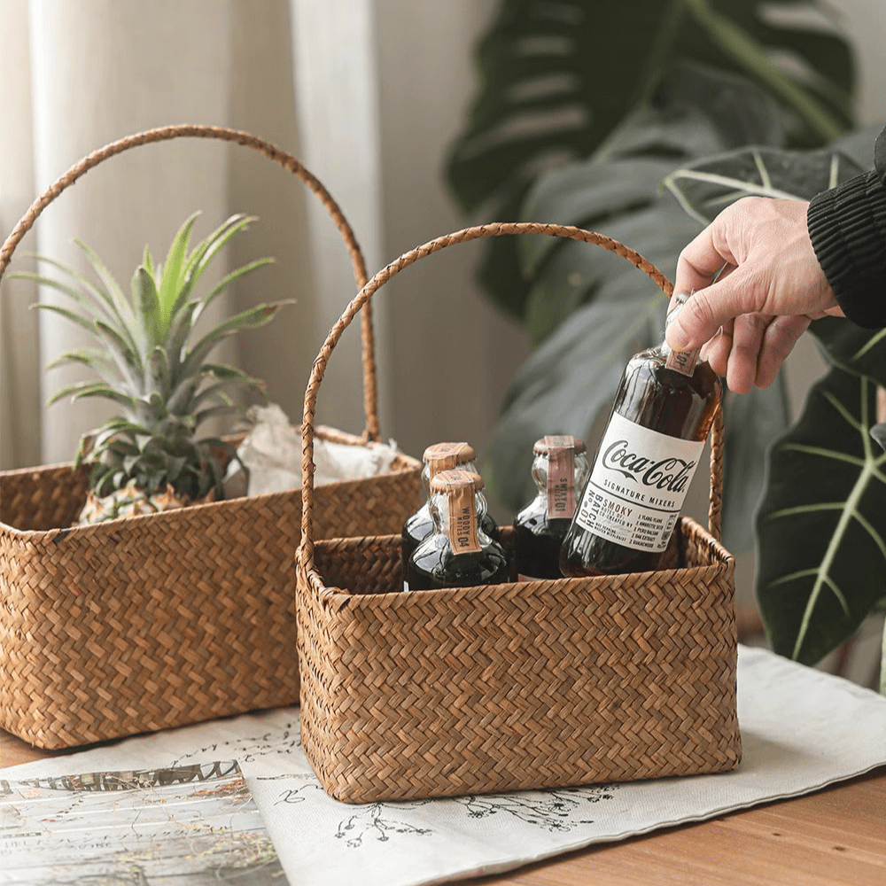 Natural Woven Carry Basket