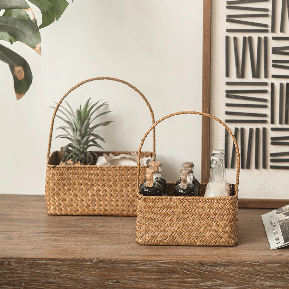 Natural Woven Carry Basket