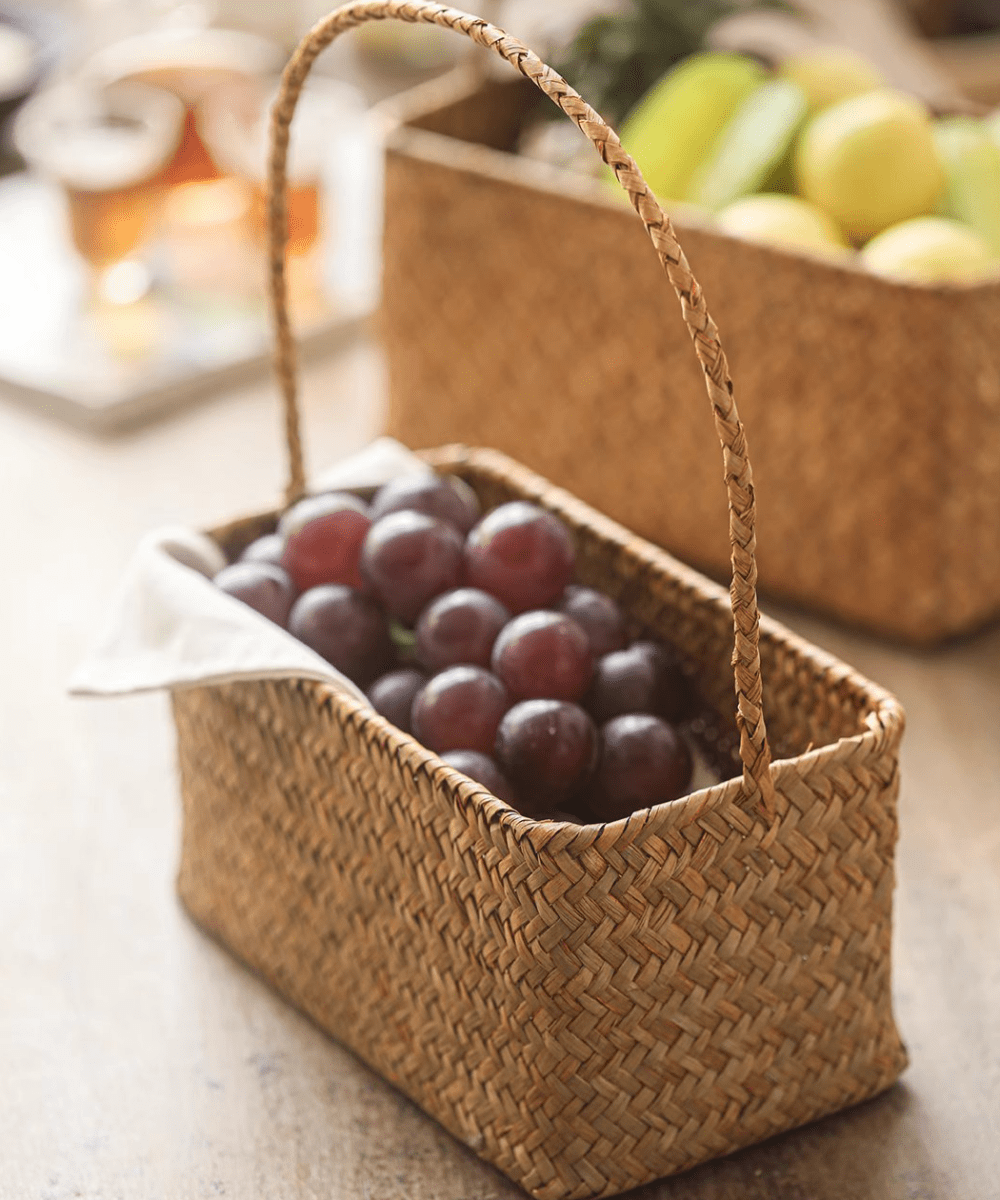 Natural Woven Carry Basket
