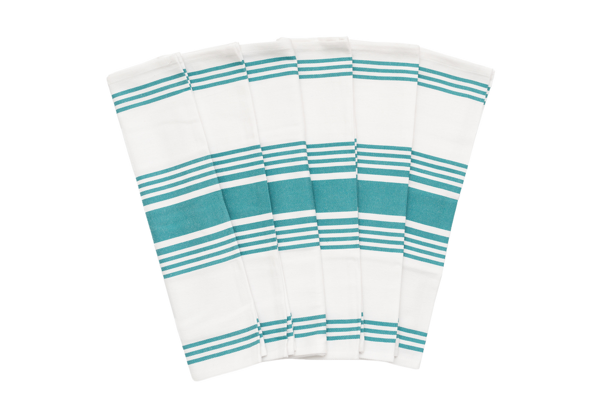 Everyday Striped Cotton Kitchen Towels — Set of 6